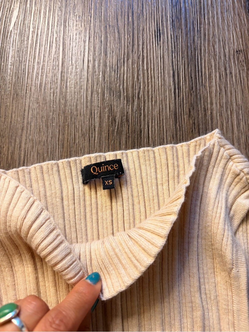 Quince Ribbed Sleeveless Cotton Cashmere Top - Picture 5 of 6